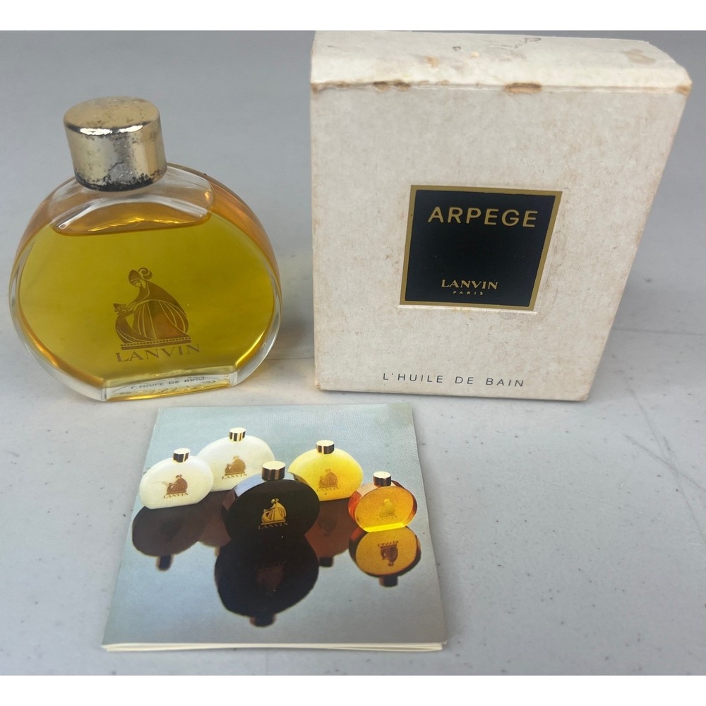 Vintage Lanvin Arpege L Huile De Bain Bath Oil 50ml Made in France with Box